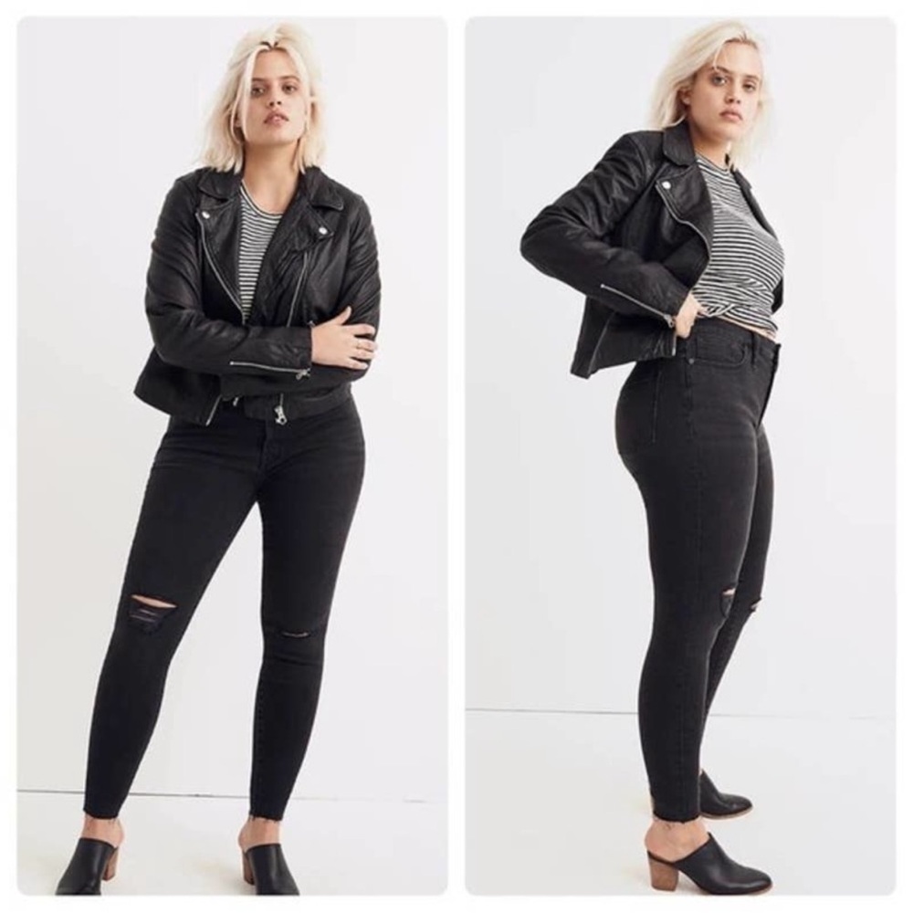 NWOT Madewell high rise skinny black jeans - size 24W